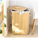 Cesto De Roupa Suja Bambu Dobrável