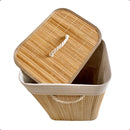 Cesto De Roupa Suja Bambu Dobrável