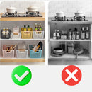 Cesto plástico Organizador Com Alça de Madeira